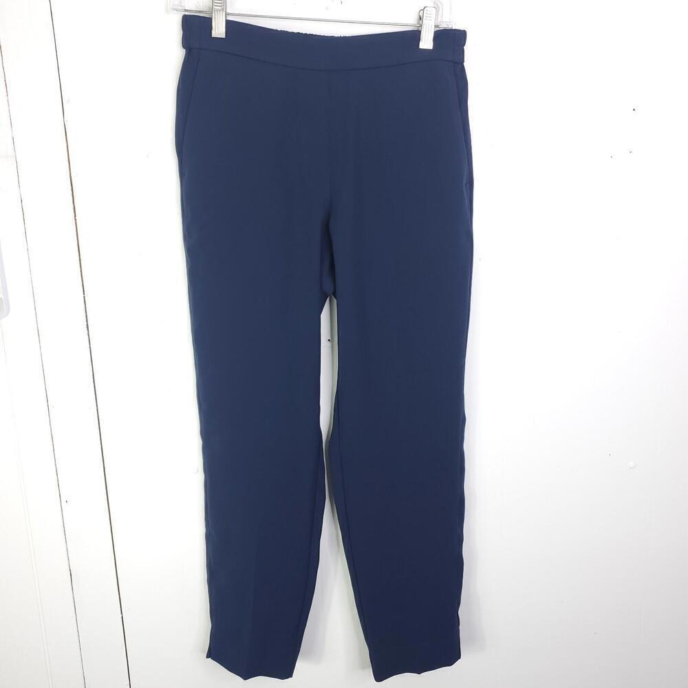 J Crew Pants Womens Size 4 Jamie Pull On Stretch Waist Navy Ankle Office Casual